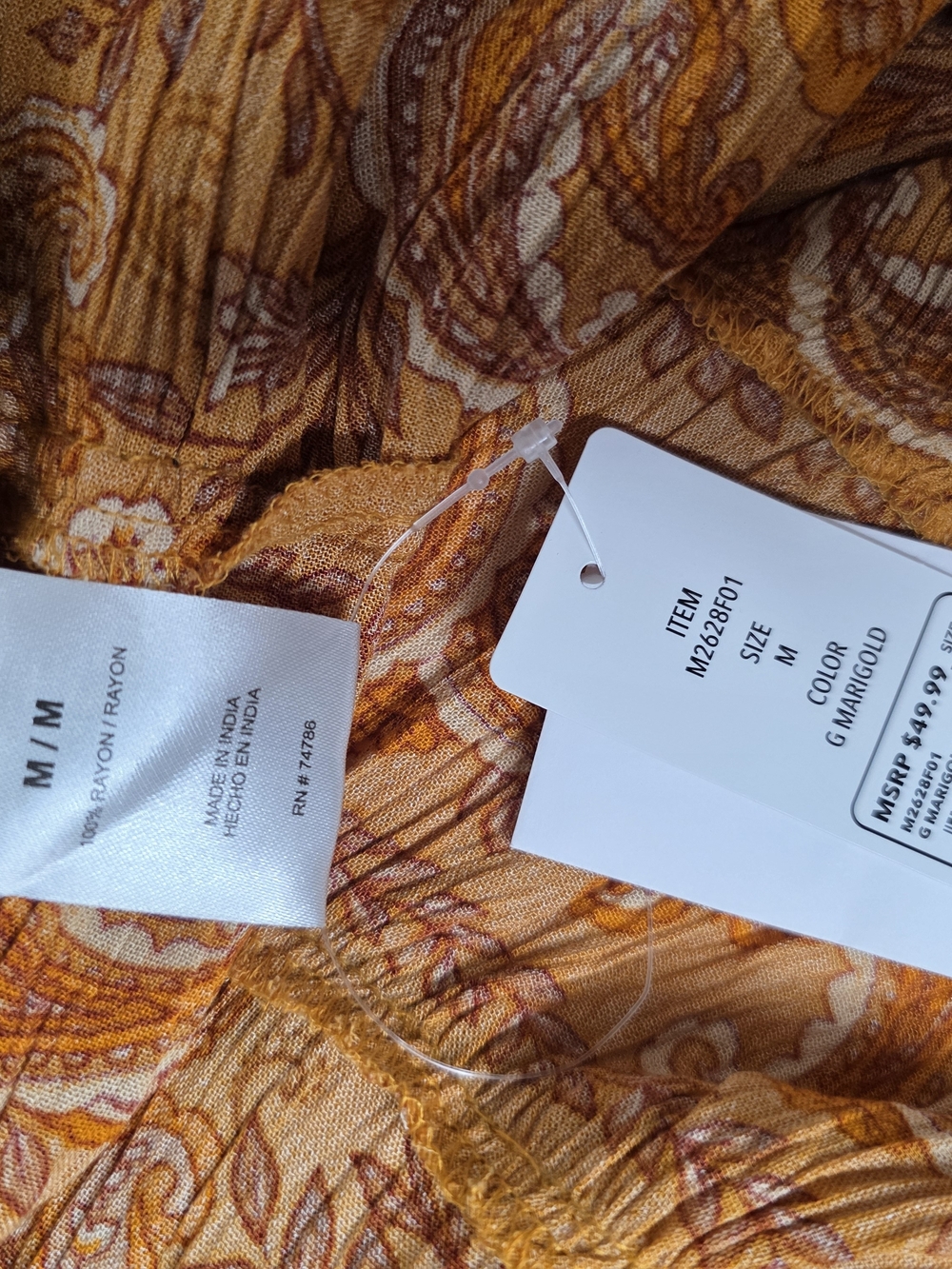 Bila Paisley Midi Dress in Mustard and Rust - Picture 6 of 10